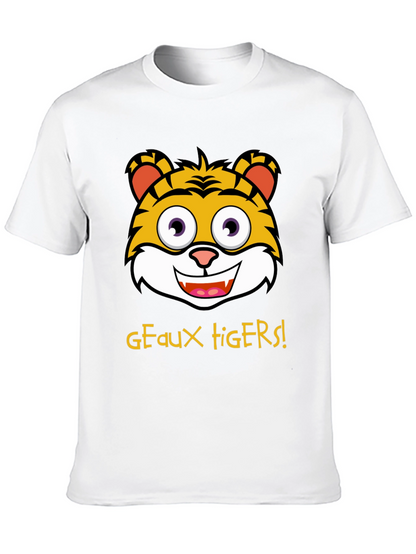Geaux Tigers T-Shirt - Cartoon Tiger Graphic