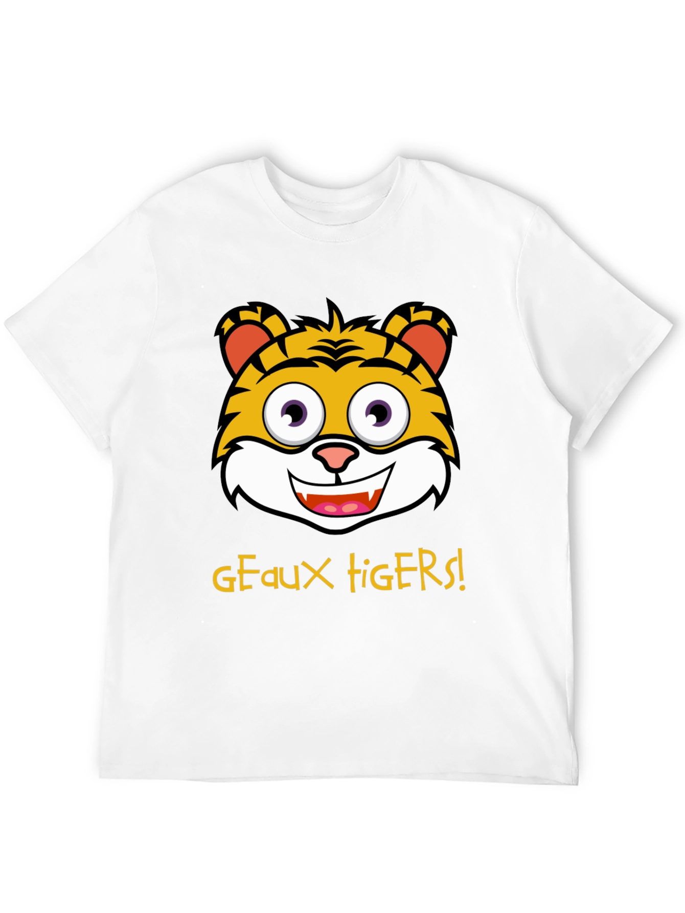 Geaux Tigers T-Shirt - Cartoon Tiger Graphic