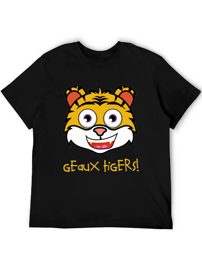 Geaux Tigers T-Shirt - Cartoon Tiger Graphic