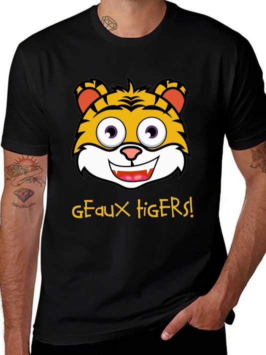 Geaux Tigers T-Shirt - Cartoon Tiger Graphic