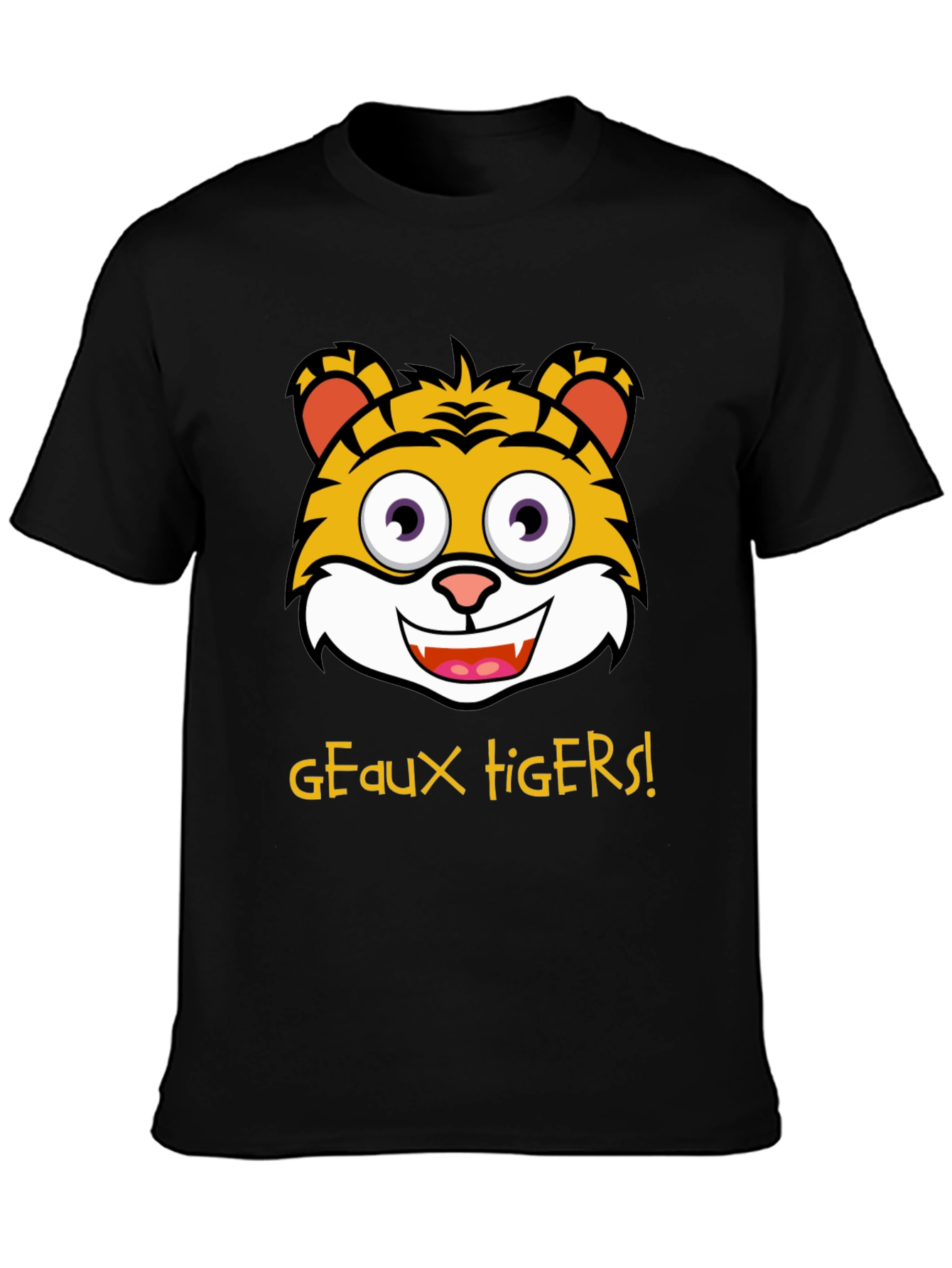 Geaux Tigers T-Shirt - Cartoon Tiger Graphic