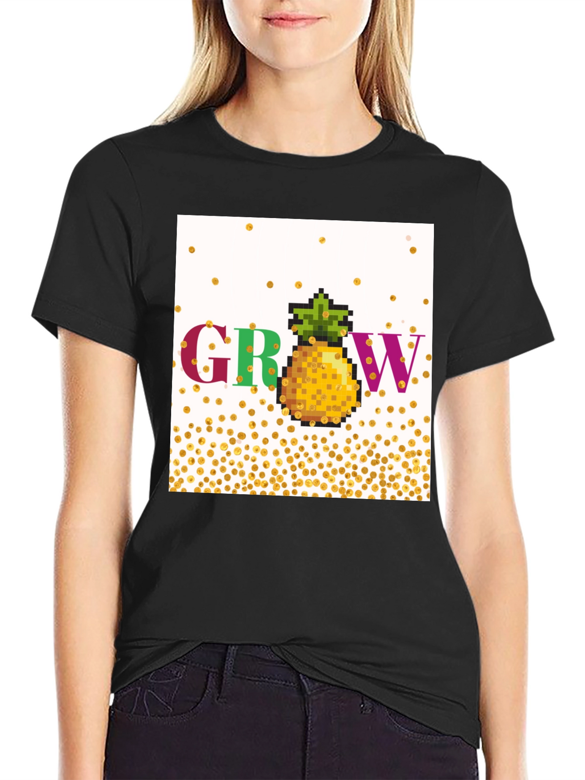 Grow Pineapple Pixel Art T-Shirt