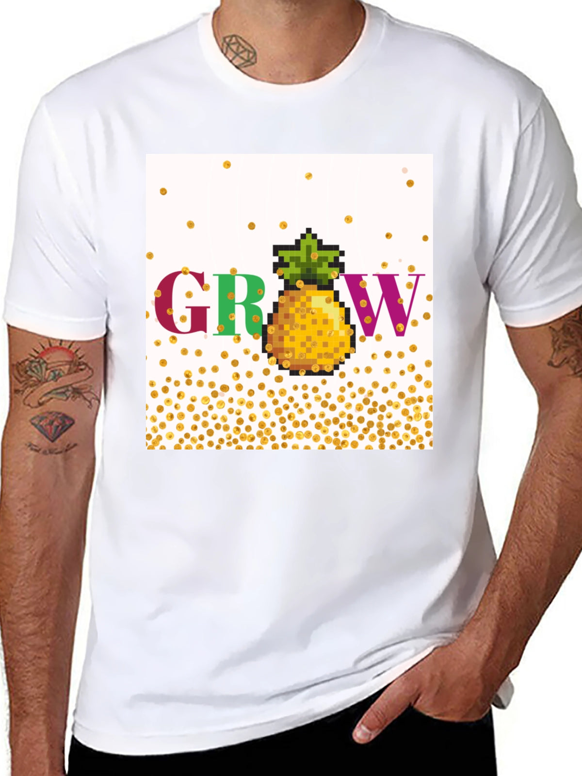 Grow Pineapple Pixel Art T-Shirt