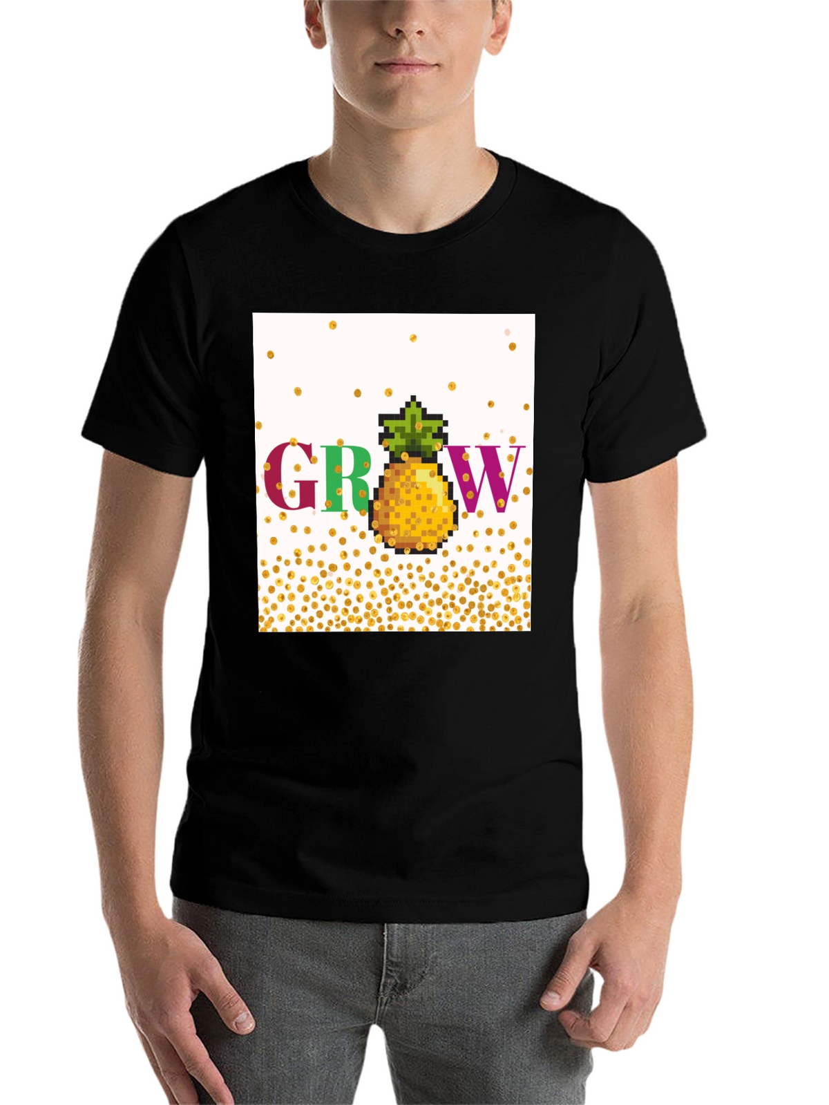 Grow Pineapple Pixel Art T-Shirt