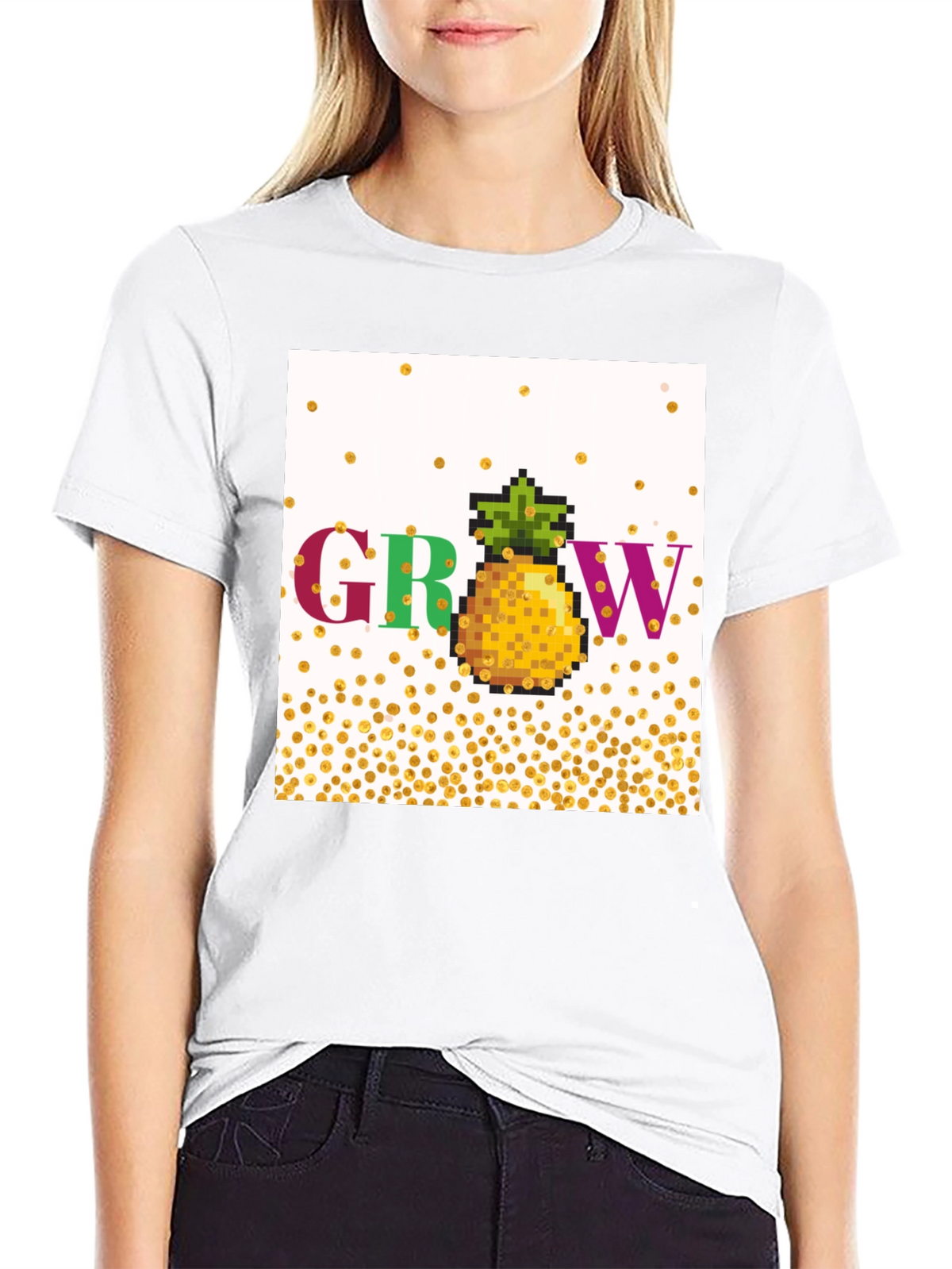 Grow Pineapple Pixel Art T-Shirt