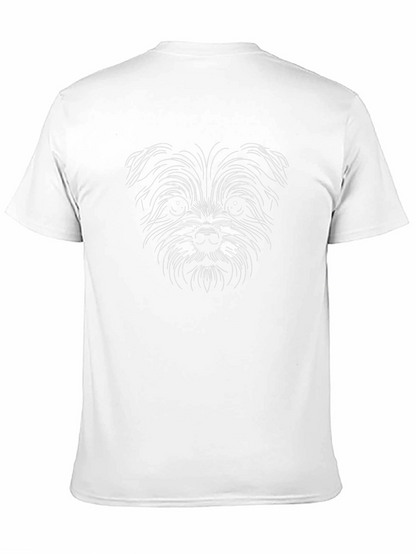 Cute Dog Sketch Graphic Tee - Black