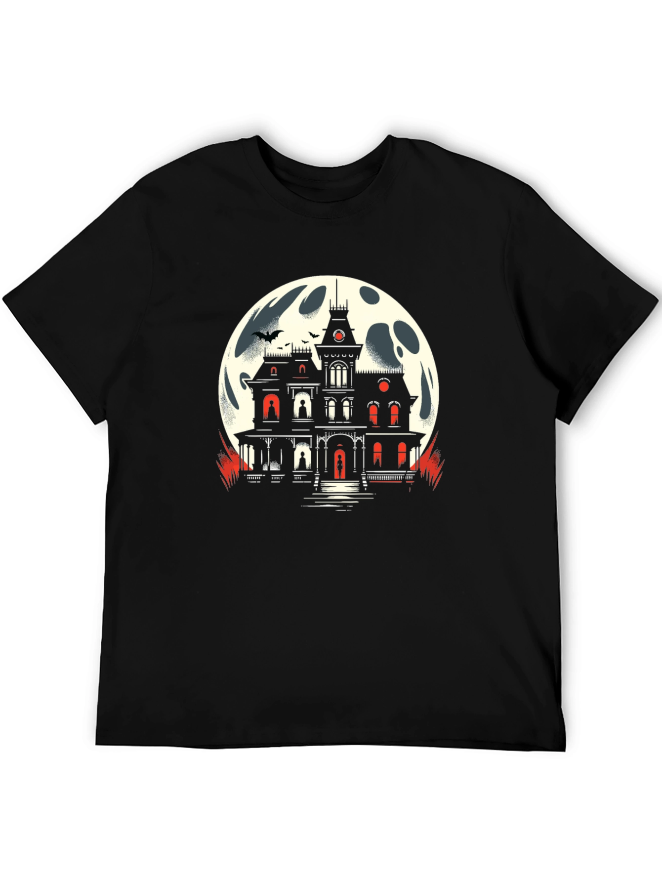 Haunted House Moon Graphic Tee