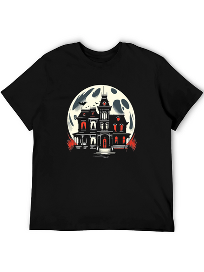 Haunted House Moon Graphic Tee