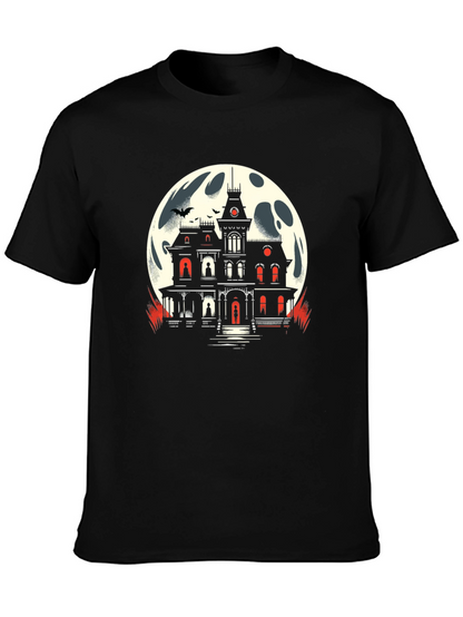 Haunted House Moon Graphic Tee