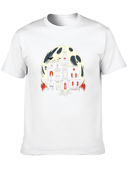 Haunted House Moon Graphic Tee