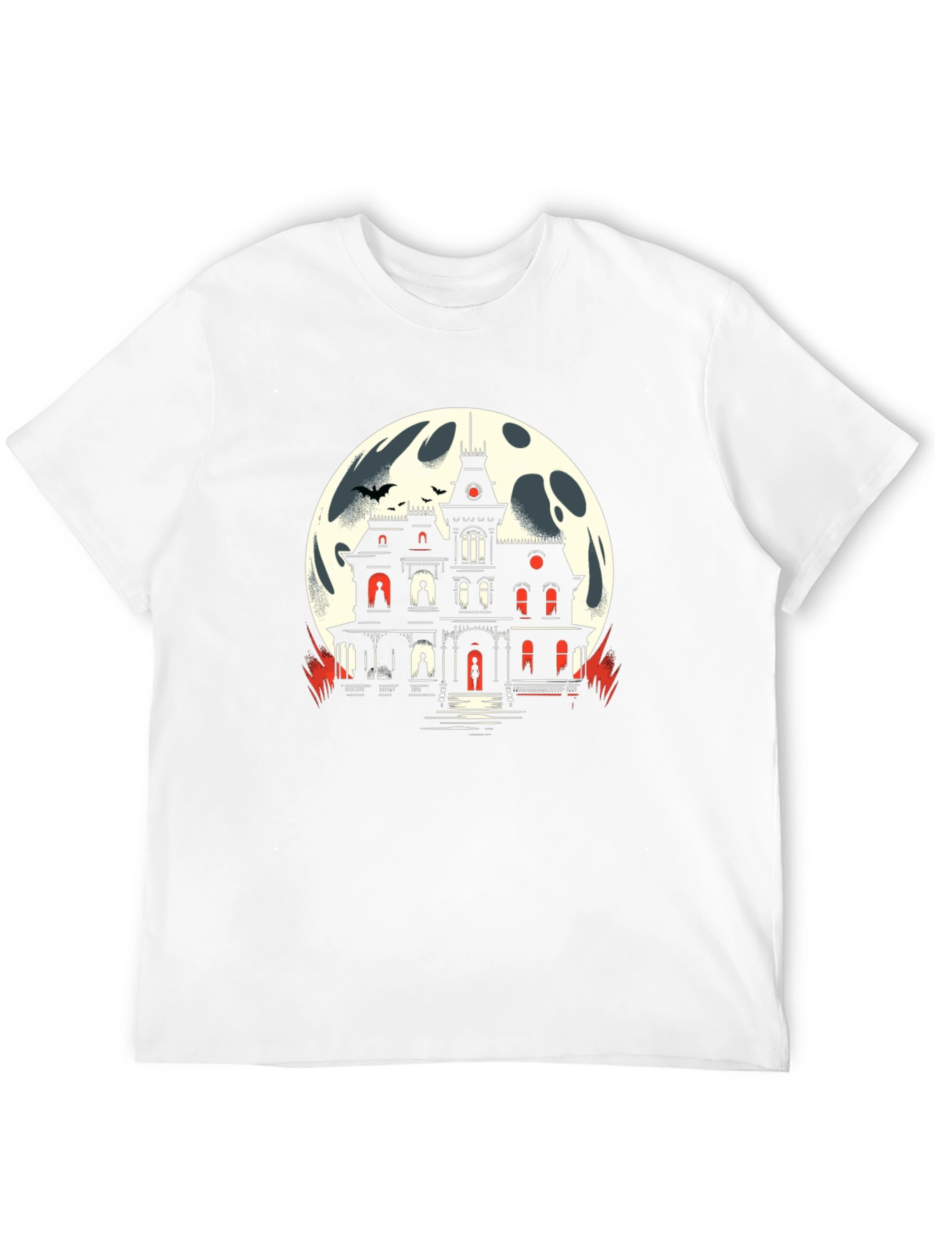 Haunted House Moon Graphic Tee