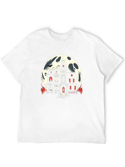 Haunted House Moon Graphic Tee