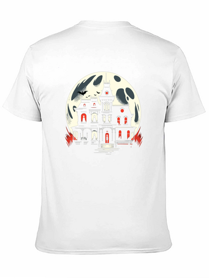 Haunted House Moon Graphic Tee