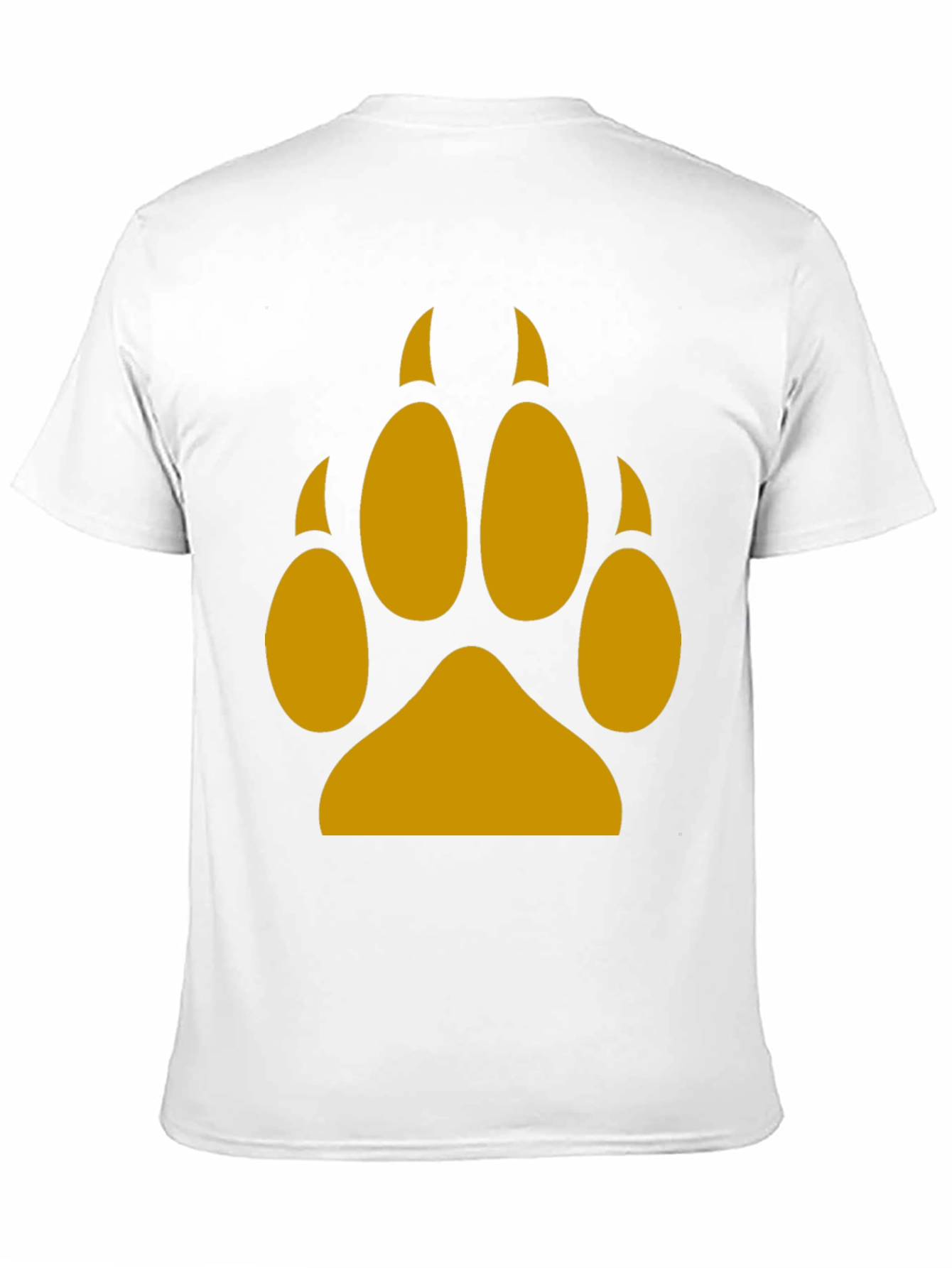 Wolf Paw Print Tee - Black Cotton Blend T-Shirt