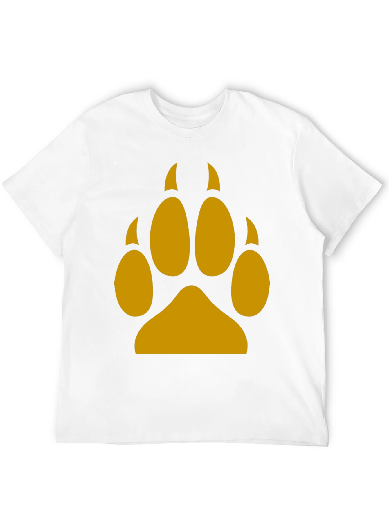 Wolf Paw Print Tee - Black Cotton Blend T-Shirt
