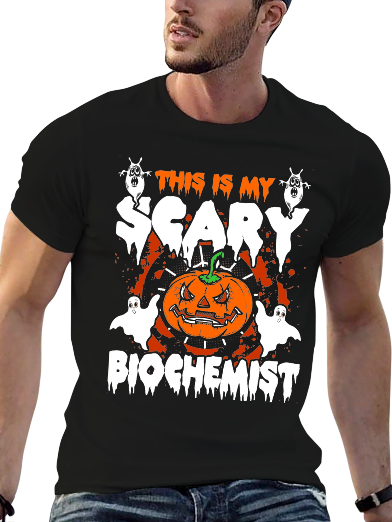 Scary Biochemist Halloween T-Shirt
