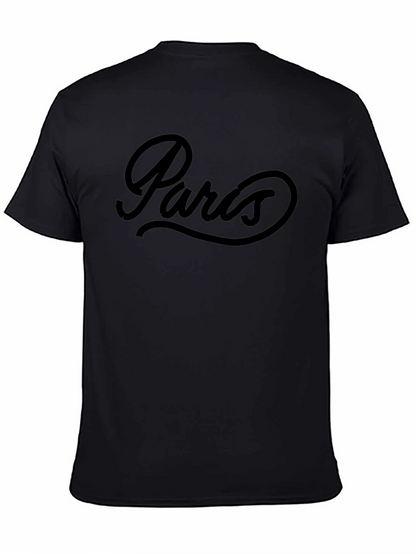 Paris Script Black Graphic Tee