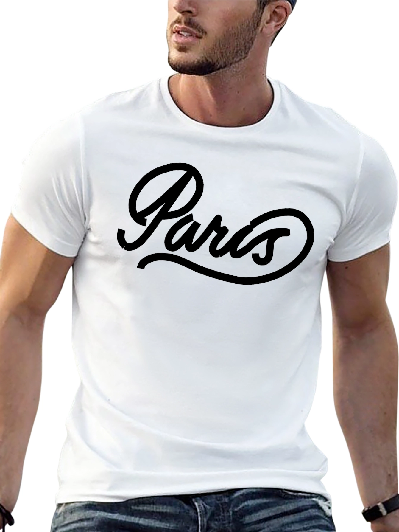 Paris Script Black Graphic Tee
