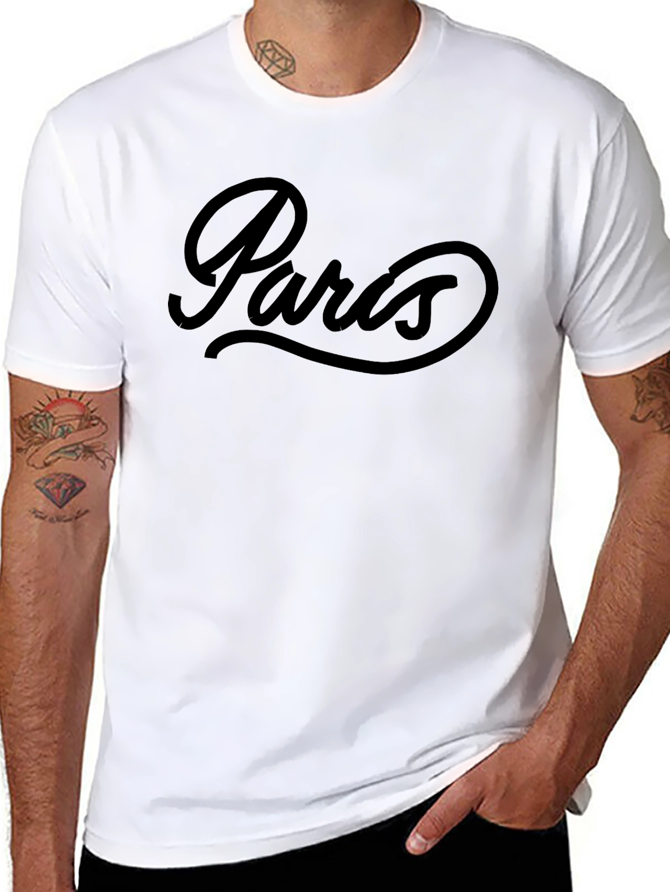 Paris Script Black Graphic Tee
