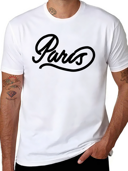 Paris Script Black Graphic Tee