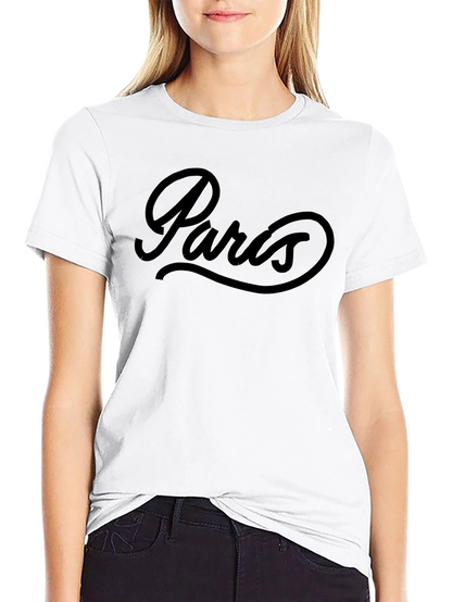 Paris Script Black Graphic Tee