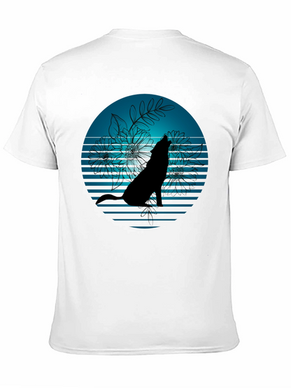 Wolf Silhouette Graphic Tee - Stylish Black T-Shirt