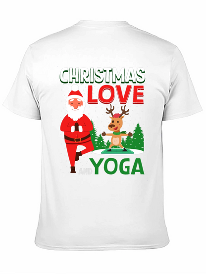 Christmas Love and Yoga Graphic T-Shirt