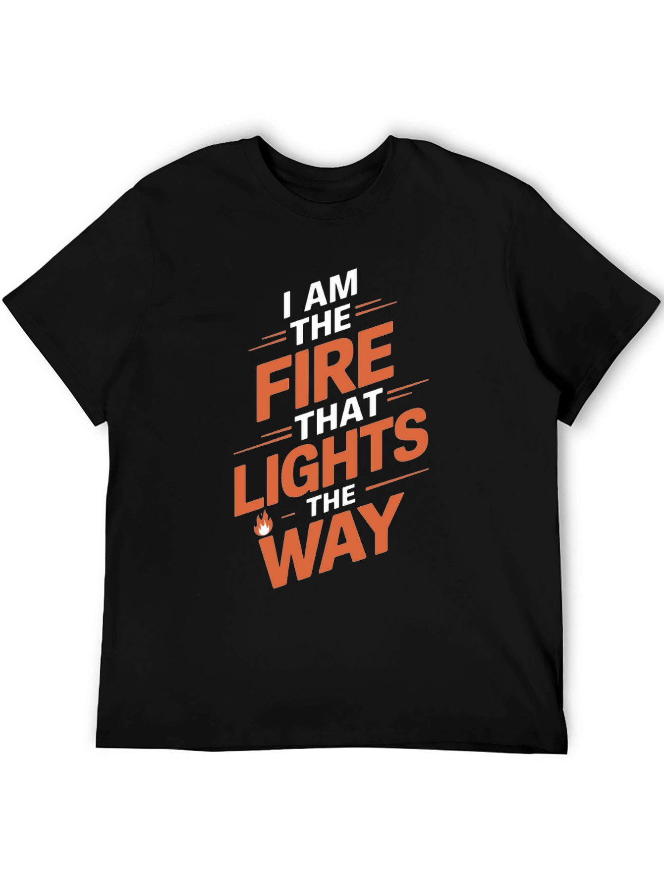 Fire That Lights the Way Graphic Tee - Black