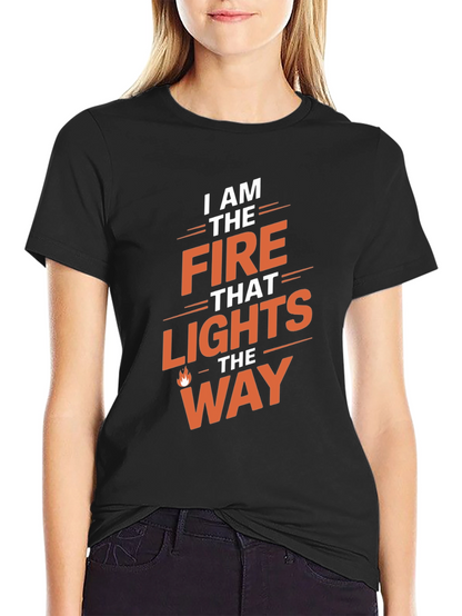 Fire That Lights the Way Graphic Tee - Black