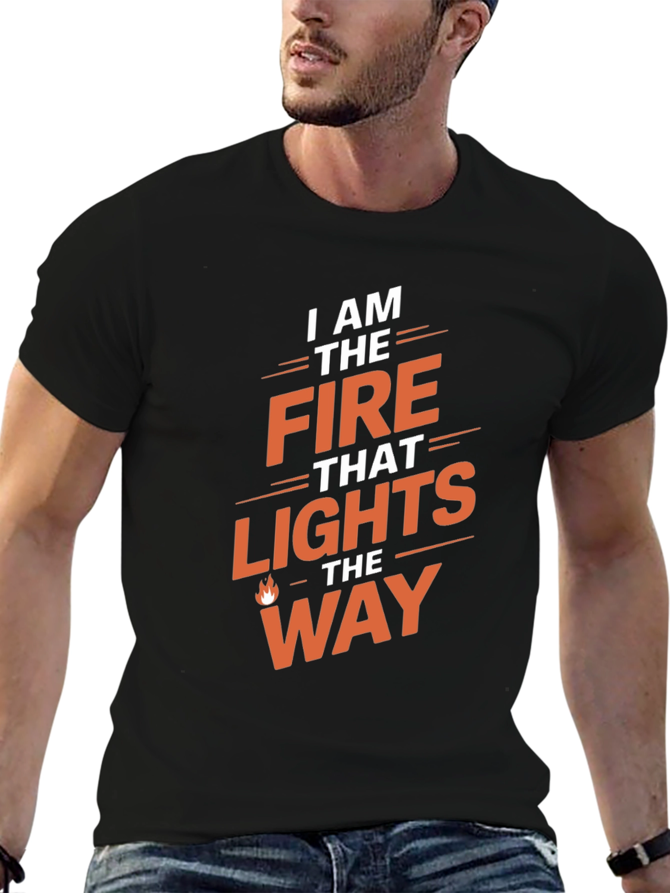 Fire That Lights the Way Graphic Tee - Black