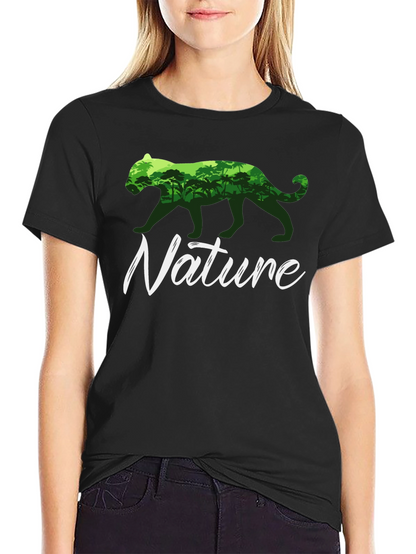 Nature T-Shirt: Panther Jungle Graphic Tee