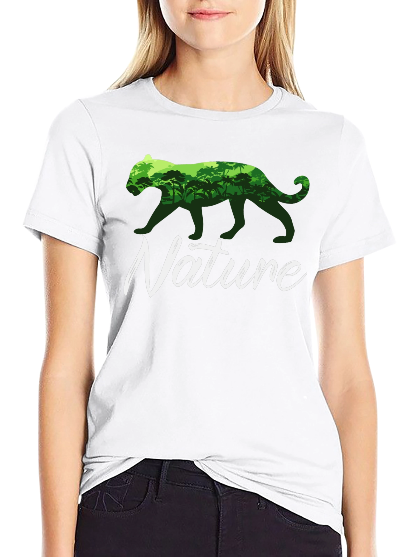 Nature T-Shirt: Panther Jungle Graphic Tee