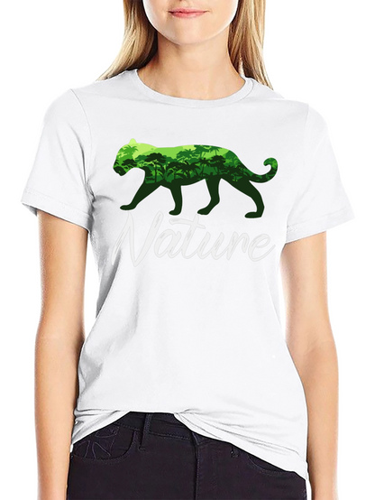 Nature T-Shirt: Panther Jungle Graphic Tee