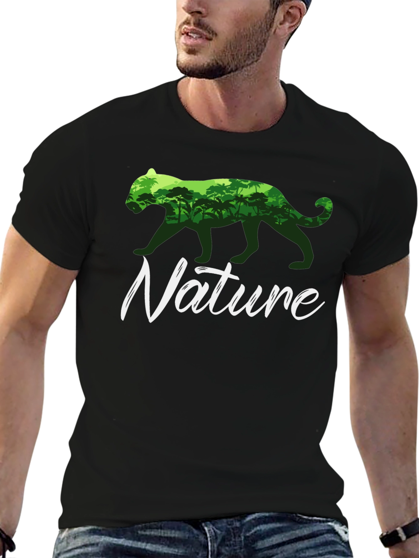 Nature T-Shirt: Panther Jungle Graphic Tee