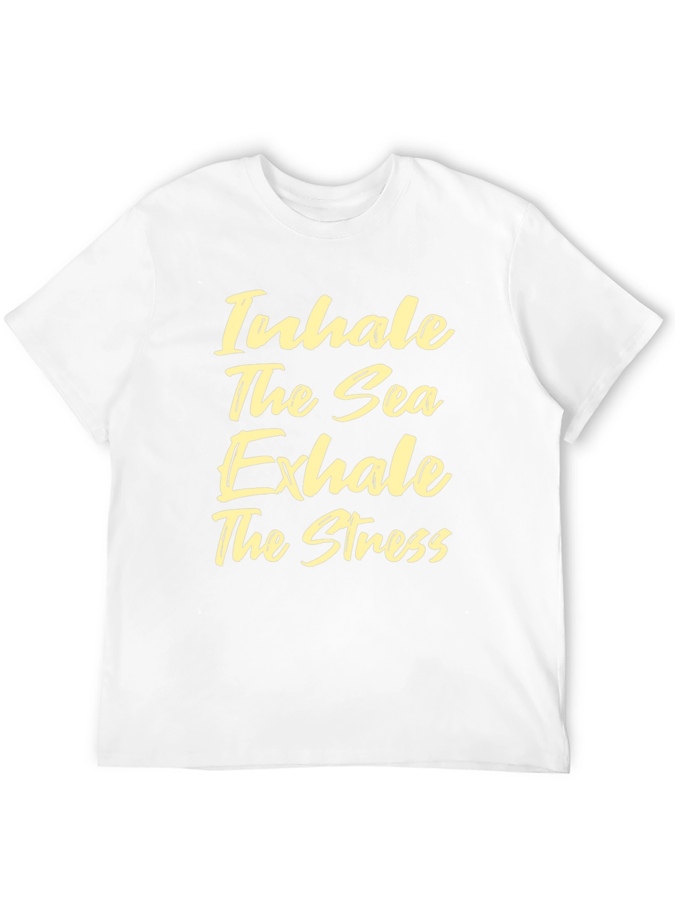 Inhale the Sea Exhale the Stress Black Tee