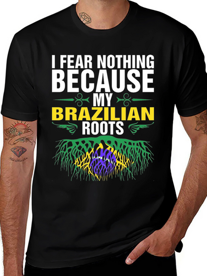 Brazilian Roots Graphic T-Shirt - I Fear Nothing