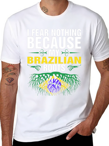 Brazilian Roots Graphic T-Shirt - I Fear Nothing