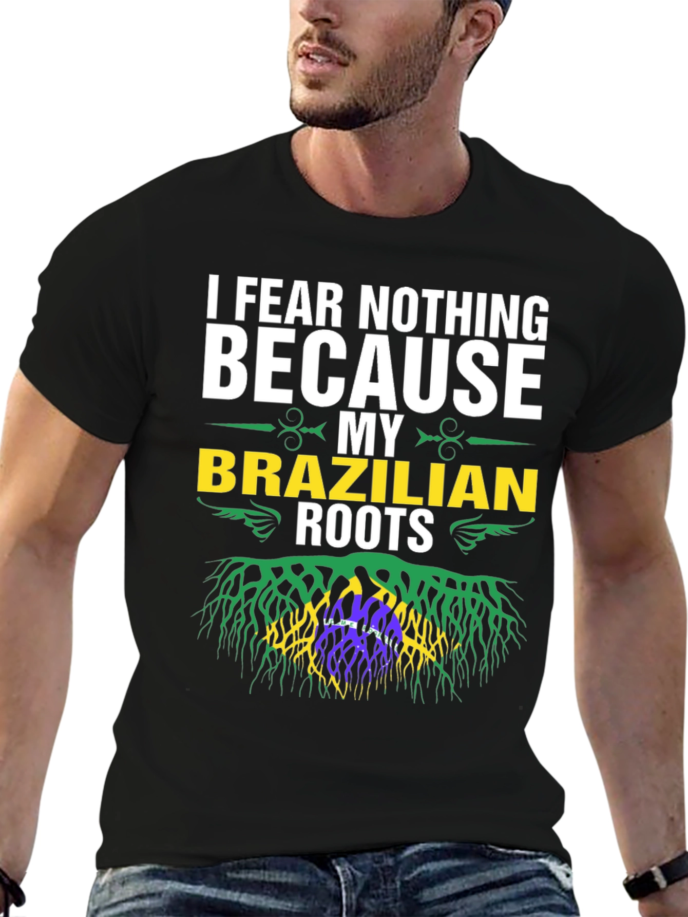 Brazilian Roots Graphic T-Shirt - I Fear Nothing