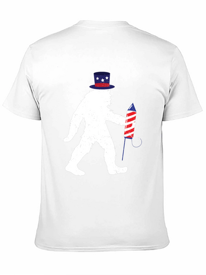 Patriotic Bigfoot T-Shirt - 4th of July Sasquatch