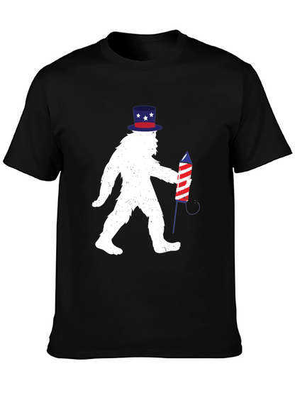 Patriotic Bigfoot T-Shirt - 4th of July Sasquatch