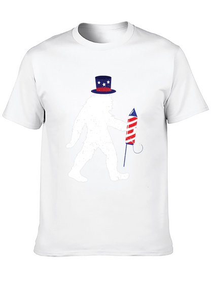 Patriotic Bigfoot T-Shirt - 4th of July Sasquatch