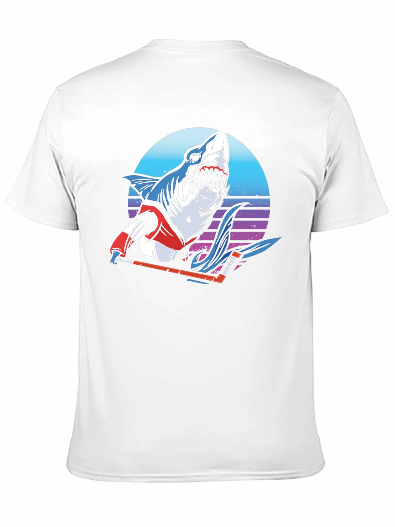 Hockey Shark Graphic T-Shirt - Cool Retro Design