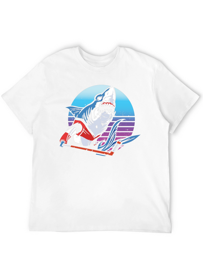Hockey Shark Graphic T-Shirt - Cool Retro Design