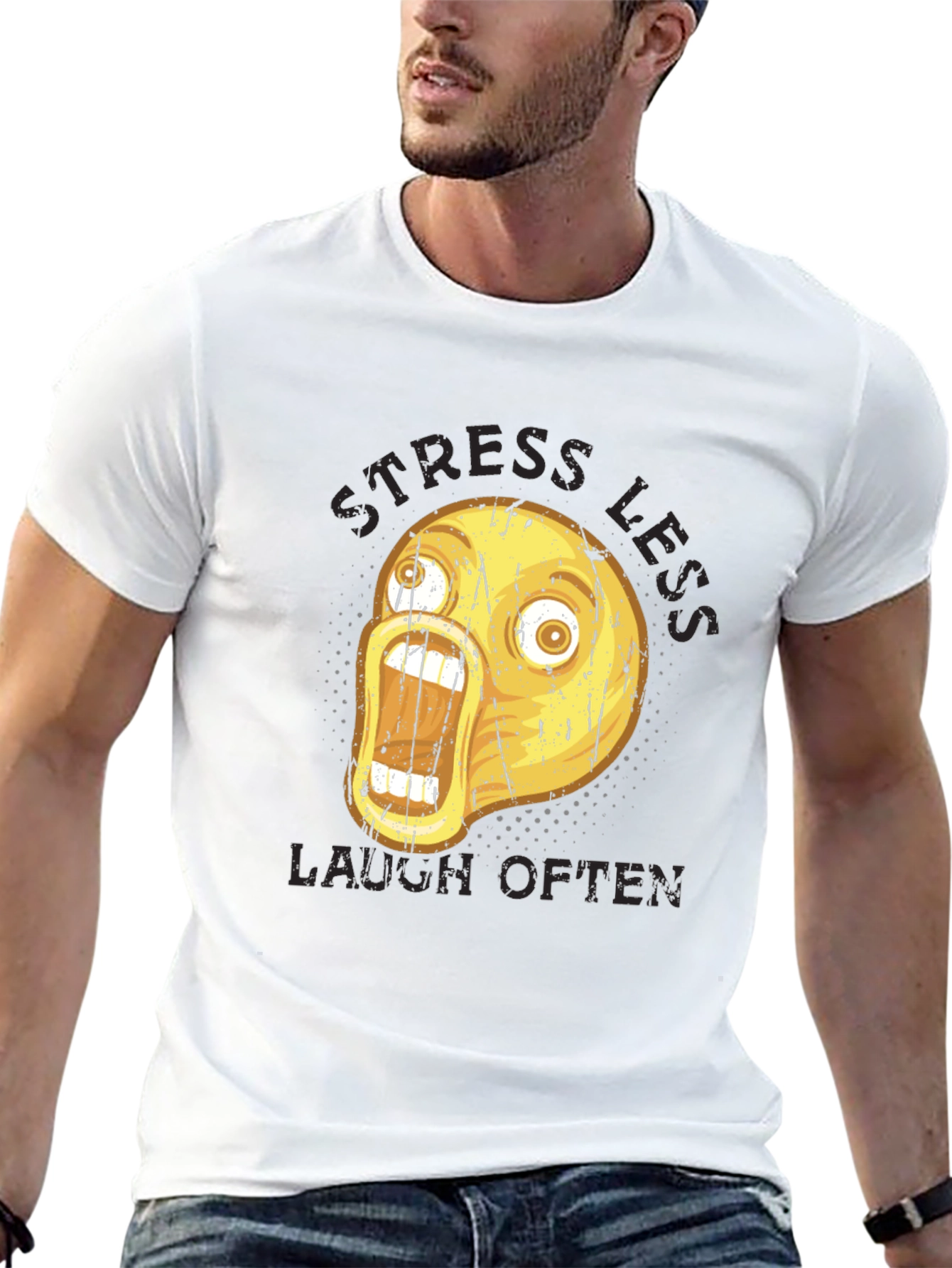 Stress Less Laugh Often Graphic Tee