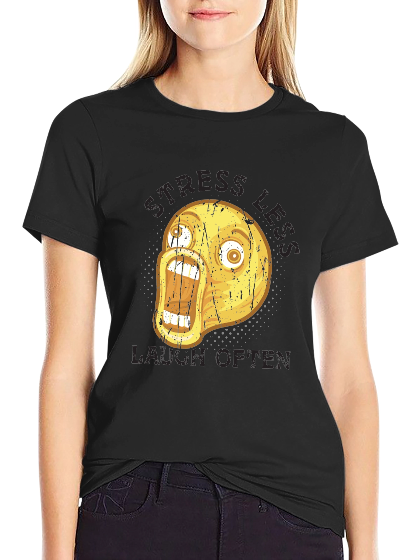 Stress Less Laugh Often Graphic Tee