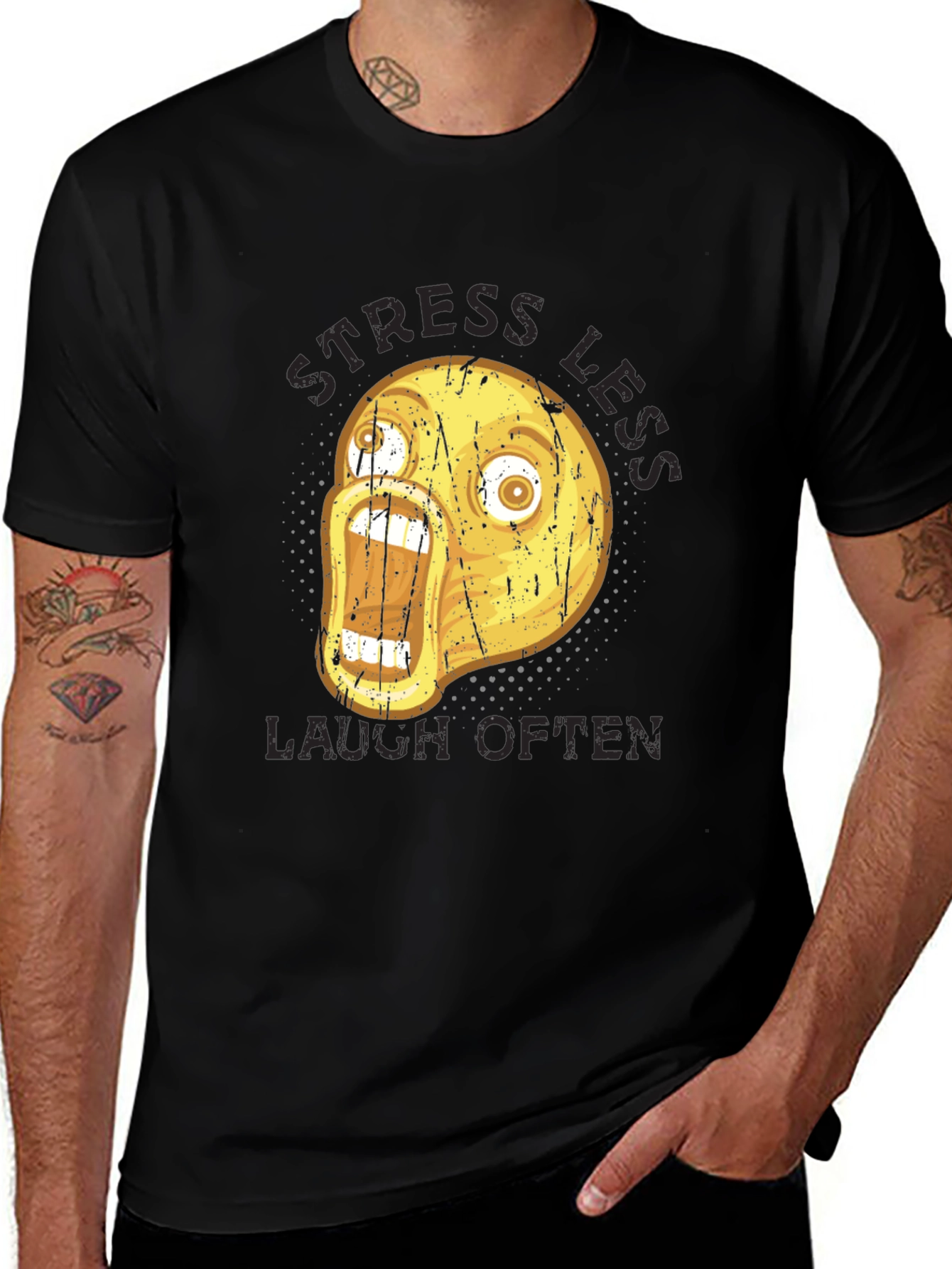 Stress Less Laugh Often Graphic Tee