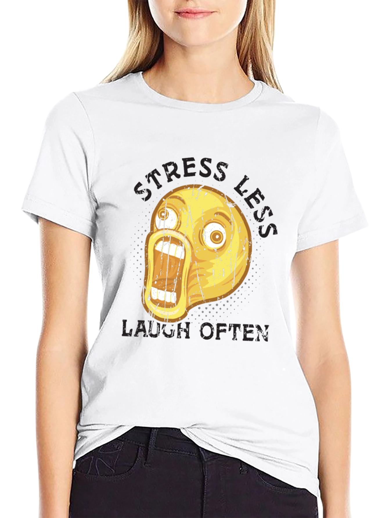 Stress Less Laugh Often Graphic Tee
