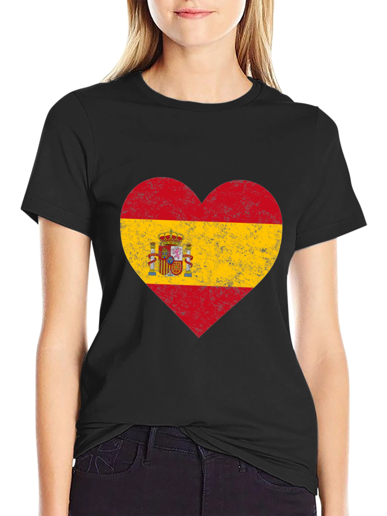 Spanish Pride Heart Flag T-Shirt