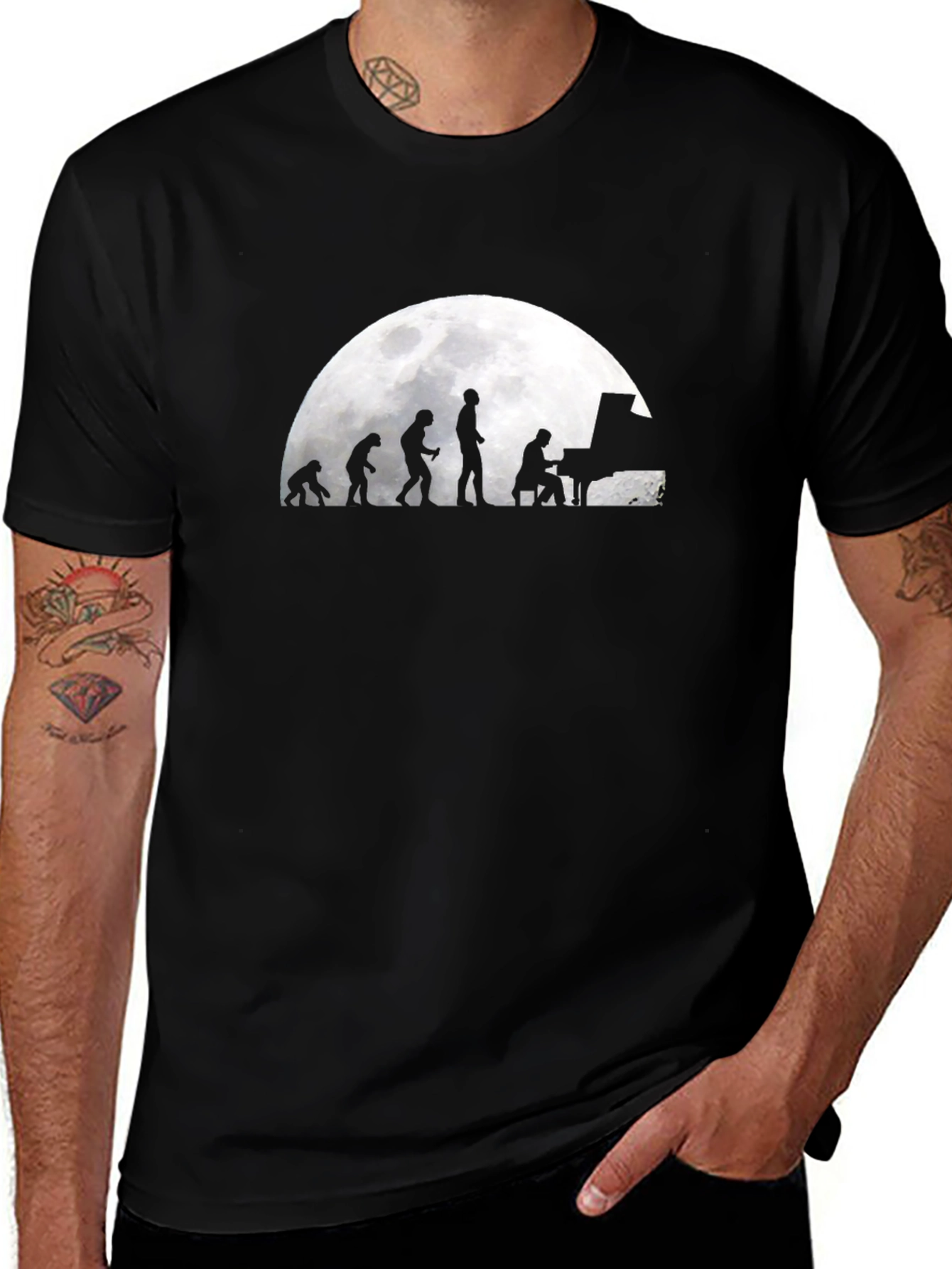 Evolution of Piano Player T-Shirt