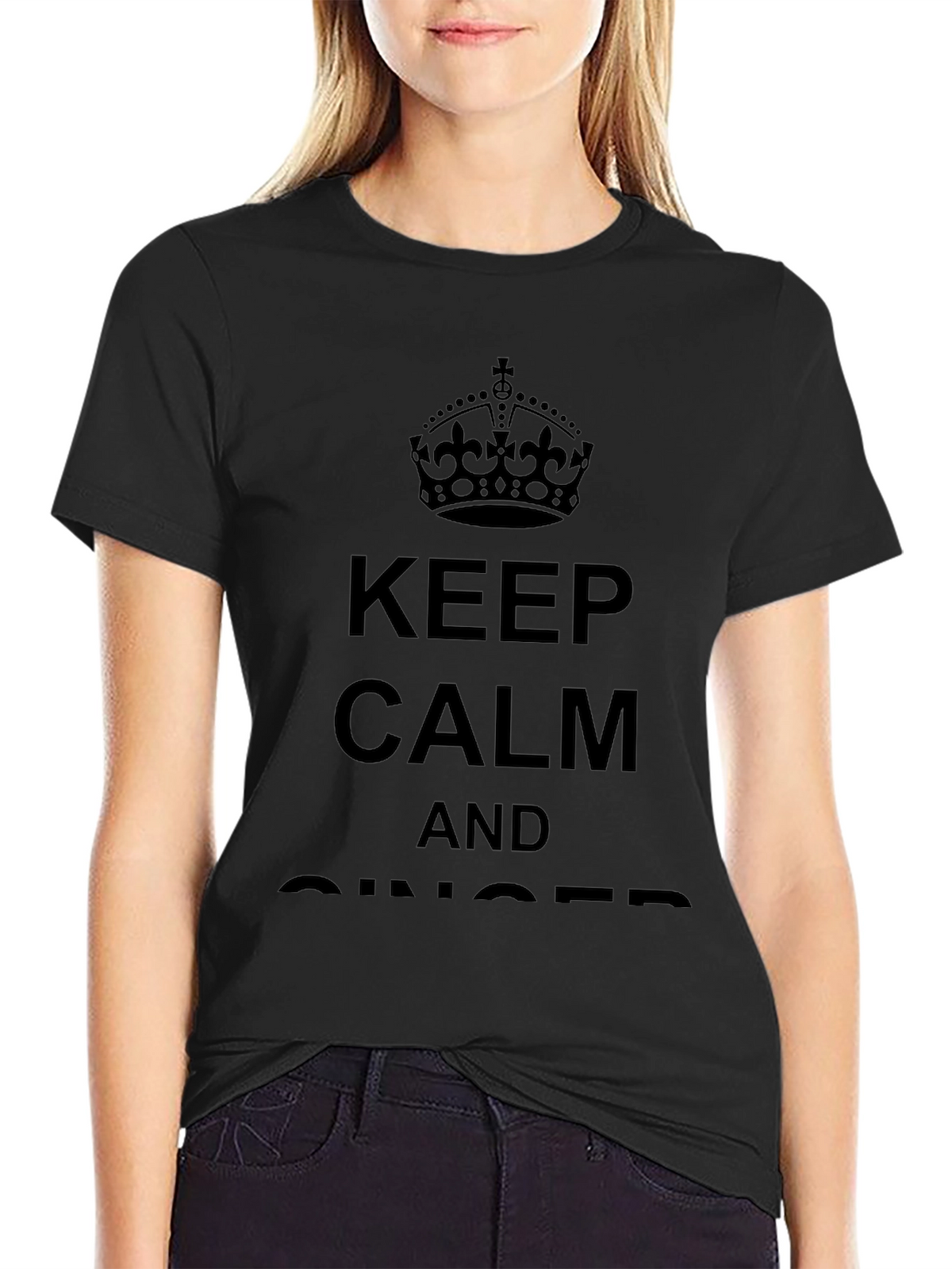 Keep Calm And Ginger Black T-Shirt